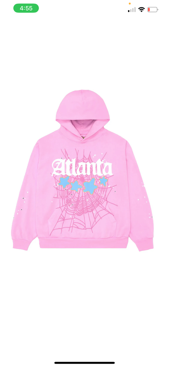 Sp5der Atlanta Hoodie Pink – The Vault 312