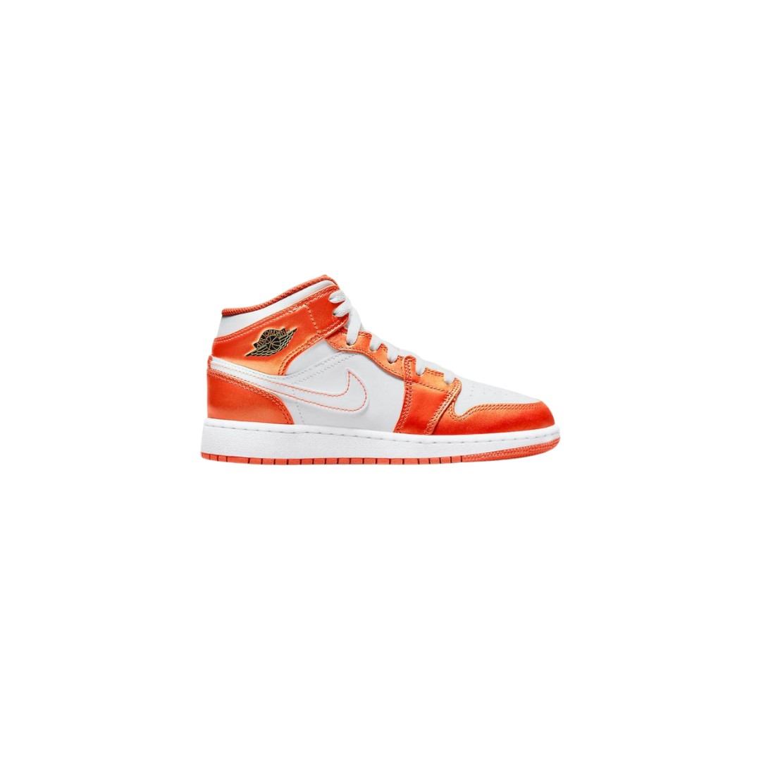 metallic orange and white jordan 1