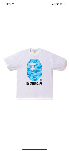 Bape Fire Camo By Bathing Ape Tee “White/Blue”