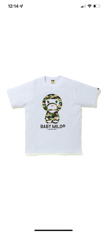 BAPE 1st Camo Baby Milo Tee “White/Yellow”
