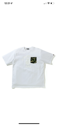 BAPE ABC Camo College Relaxed Fit Pocket Tee  “White”