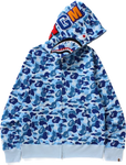 BAPE ABC Camo Shark Full Zip Hoodie “Blue