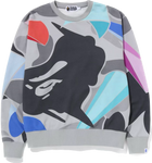 BAPE x Louis De Guzman LDG Camo Relaxed Fit Crewneck Sweatshirt Grey