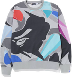 BAPE x Louis De Guzman LDG Camo Relaxed Fit Crewneck Sweatshirt Grey