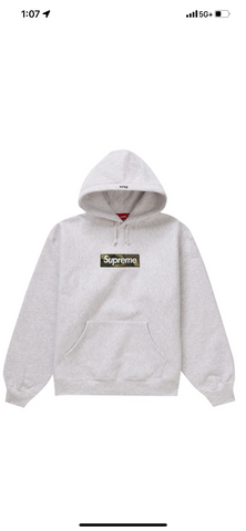 Supreme Box Logo Hooded Sweatshirt (FW23) “Ash Grey”