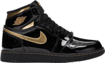 Air Jordan Retro 1 High OG Grade School "Black Gold Metallic"