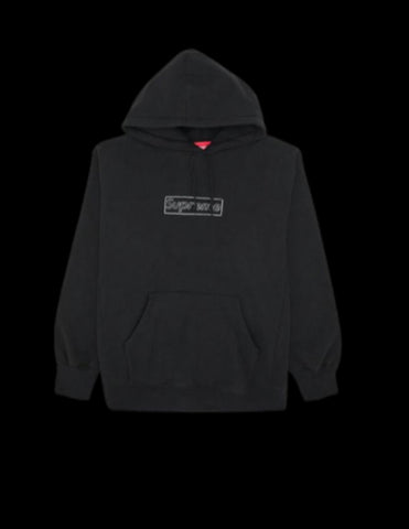 Size S M | SUPREME X KAWS Chalk Box Logo Hoodie Jacket Black