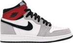 Air Jordan Retro 1 High OG Grade School "Light Smoke Grey"