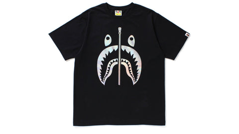 BAPE Hologram shark tee black