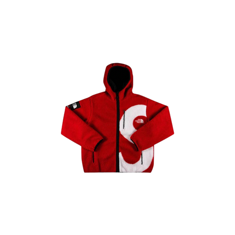 Supreme x The North Face S Logo Fleece Hooded Jacket "Red"