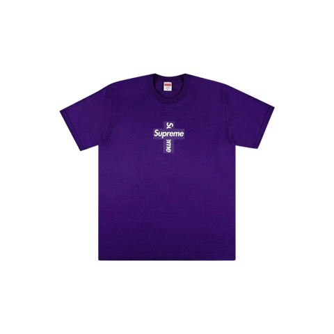 Supreme Cross Box Logo Tee "Purple"