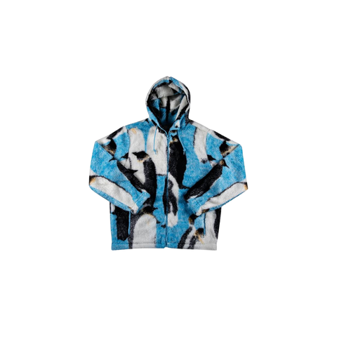 Supreme Penguin Fleece Hooded Jacket "Blue"